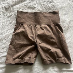 Mocha workout shorts